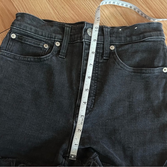 Madewell Black High Rise Denim Shorts Size 24 - Picture 6 of 8